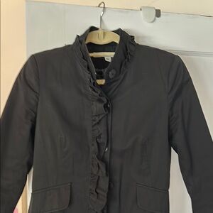 Women's Black Ruffled Jacket